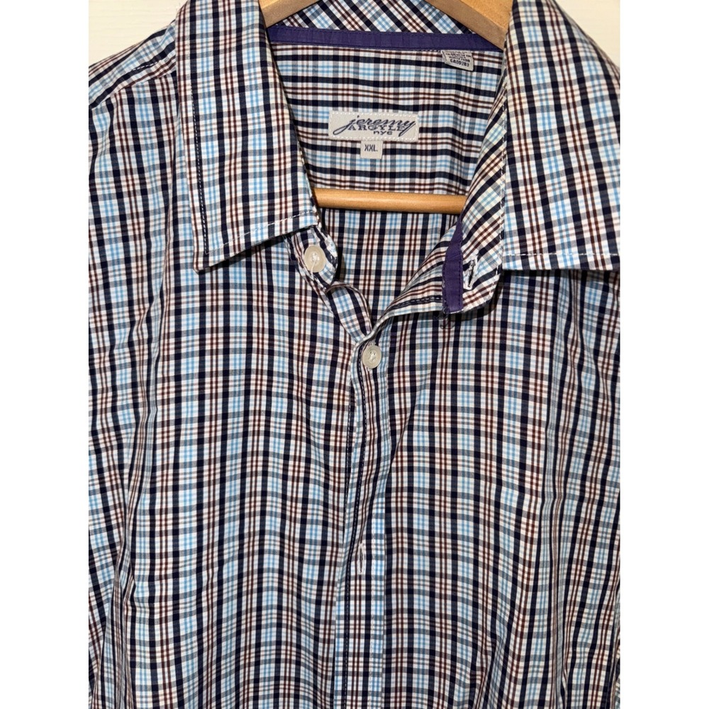 Jeremy Argyle Men's Checkered, Button-Down Shirt,… - image 1